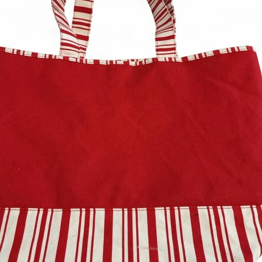 Disney Parks Tote Bag Unisex OS Red Christmas Mickey Ornament Canvas